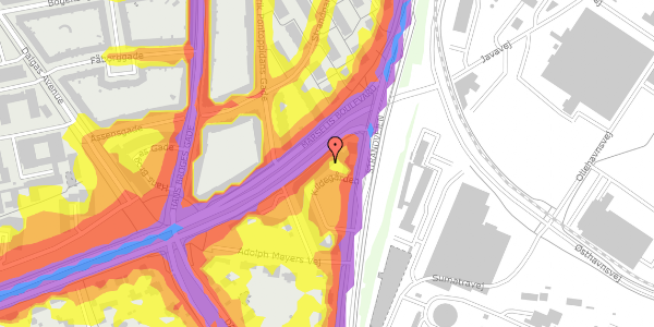 Trafikstøjkort på Kildegården 5, kl. tv, 8000 Aarhus C