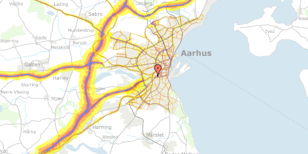 Trafikstøjkort på Kirkedammen 10, st. tv, 8000 Aarhus C