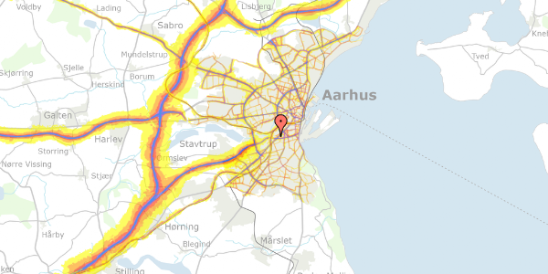 Trafikstøjkort på Kirkedammen 16, 3. 24, 8000 Aarhus C