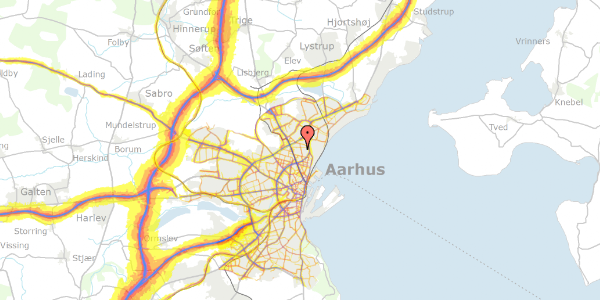 Trafikstøjkort på Klitrosevej 4D, 8200 Aarhus N