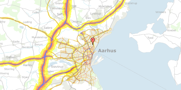 Trafikstøjkort på Klitrosevej 7, 8200 Aarhus N