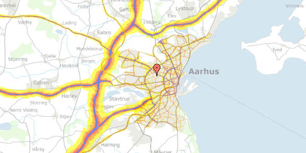 Trafikstøjkort på Klokkerbakken 15, 8210 Aarhus V