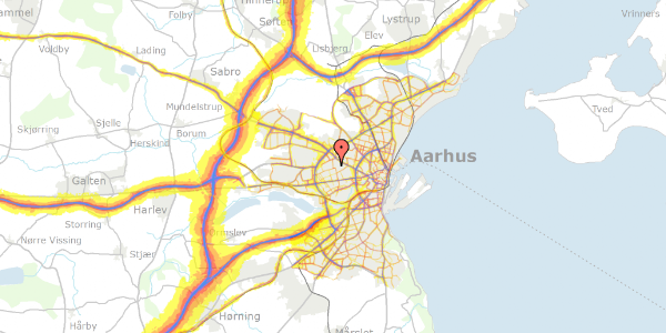 Trafikstøjkort på Klokkerbakken 19, 8210 Aarhus V