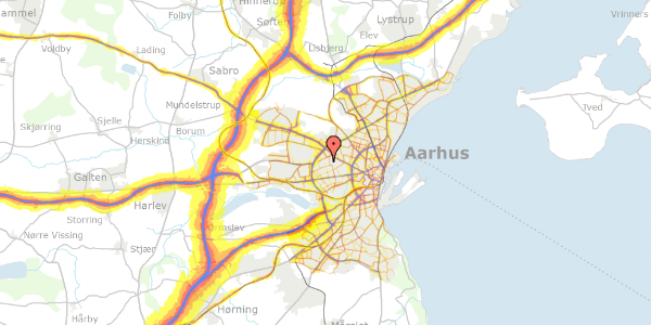 Trafikstøjkort på Klokkerbakken 29, 8210 Aarhus V