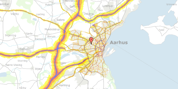 Trafikstøjkort på Klokkerbakken 70, 8210 Aarhus V