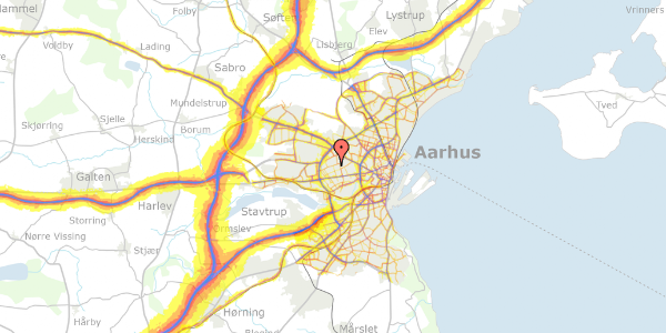 Trafikstøjkort på Klokkervej 49, 8210 Aarhus V