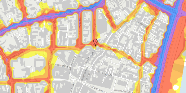 Trafikstøjkort på Klostergade 15, 8000 Aarhus C