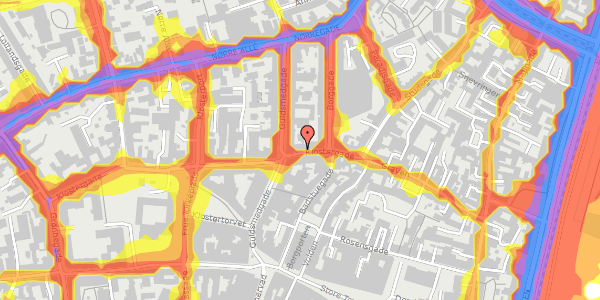 Trafikstøjkort på Klostergade 20, st. , 8000 Aarhus C