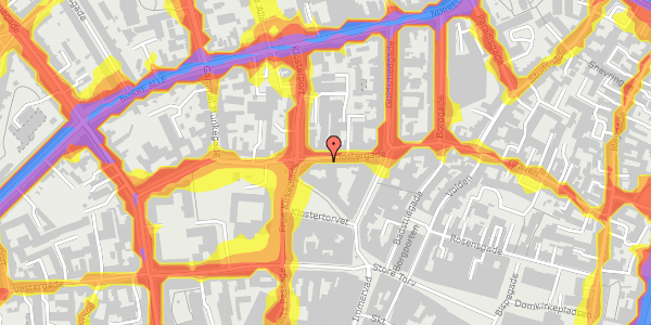 Trafikstøjkort på Klostergade 37, 8000 Aarhus C