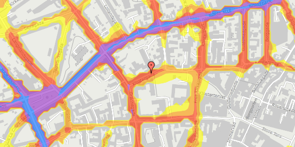 Trafikstøjkort på Klostergade 70, 3. tv, 8000 Aarhus C