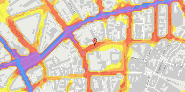 Trafikstøjkort på Klostergade 72, 1. , 8000 Aarhus C