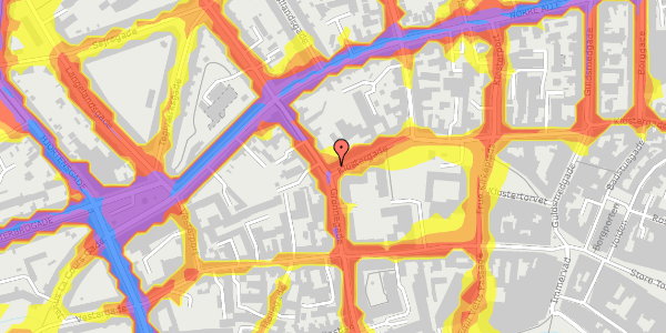 Trafikstøjkort på Klostergade 82, kl. , 8000 Aarhus C