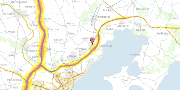 Trafikstøjkort på Kløvervangen 81, 8541 Skødstrup