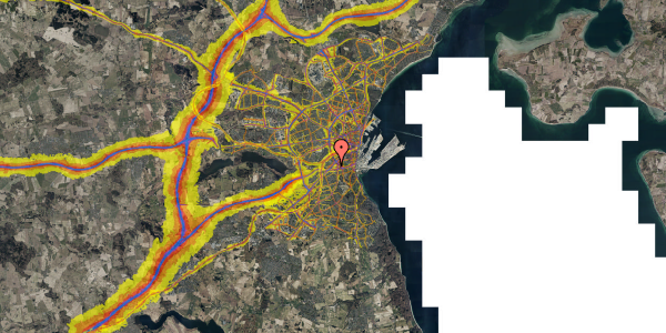 Trafikstøjkort på Kongsvang Allé 2, 3. tv, 8000 Aarhus C