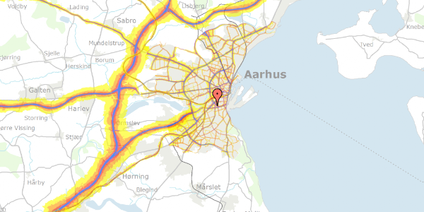 Trafikstøjkort på Kongsvang Allé 2, 5. , 8000 Aarhus C