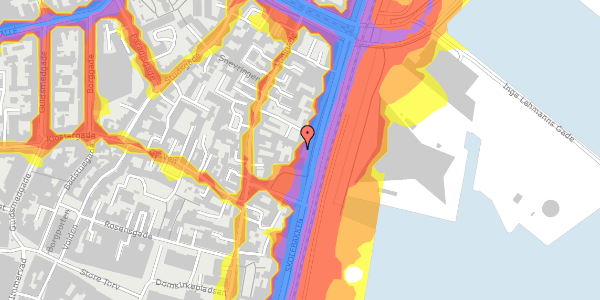 Trafikstøjkort på Kystvejen 7, 2. , 8000 Aarhus C