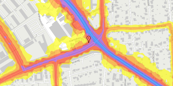 Trafikstøjkort på Kærtoften 28, 8210 Aarhus V