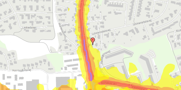 Trafikstøjkort på Langdalsvej 6, 8220 Brabrand