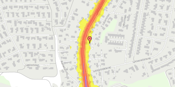 Trafikstøjkort på Langdalsvej 20, 8220 Brabrand