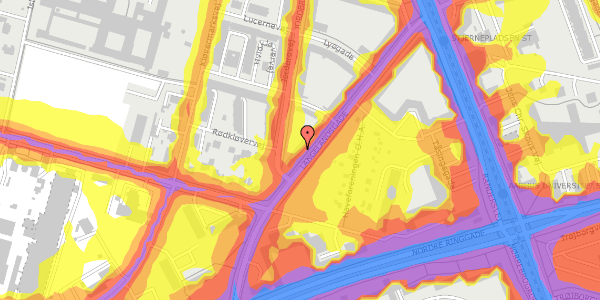 Trafikstøjkort på Langelandsgade 195, st. tv, 8200 Aarhus N