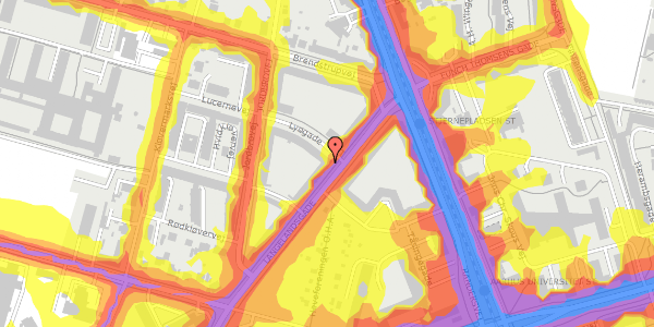 Trafikstøjkort på Langelandsgade 211, 2. mf, 8200 Aarhus N