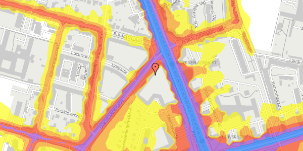 Trafikstøjkort på Langelandsgade 216, st. th, 8200 Aarhus N