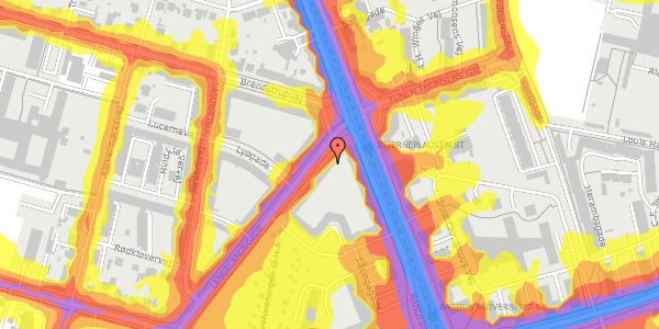 Trafikstøjkort på Langelandsgade 218, st. tv, 8200 Aarhus N