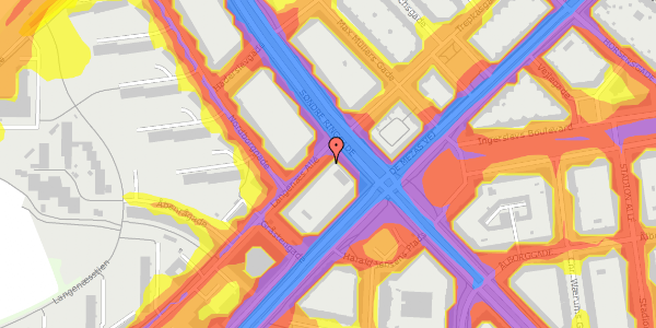 Trafikstøjkort på Langenæs Allé 3, 3. th, 8000 Aarhus C