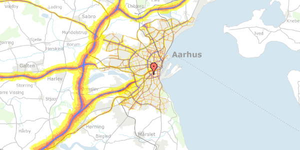 Trafikstøjkort på Langenæs Allé 15, 1. th, 8000 Aarhus C