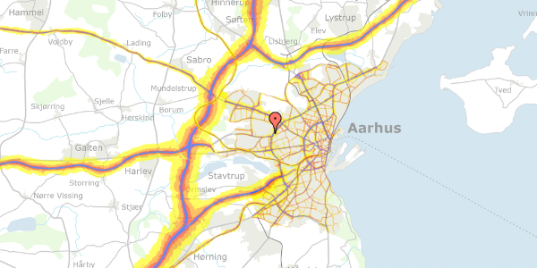 Trafikstøjkort på Lenesvej 13, 2. mf, 8220 Brabrand