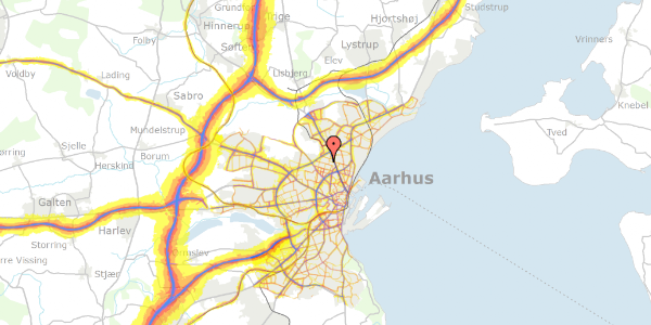 Trafikstøjkort på Lillehammervej 5, 8200 Aarhus N