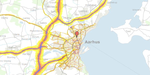 Trafikstøjkort på Lillehammervej 27, 8200 Aarhus N