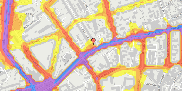 Trafikstøjkort på Lollandsgade 5, 2. , 8000 Aarhus C