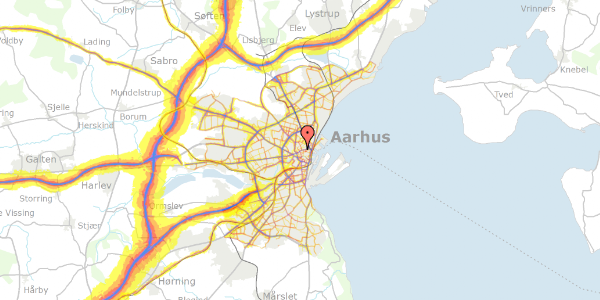 Trafikstøjkort på Lollandsgade 22, 8000 Aarhus C