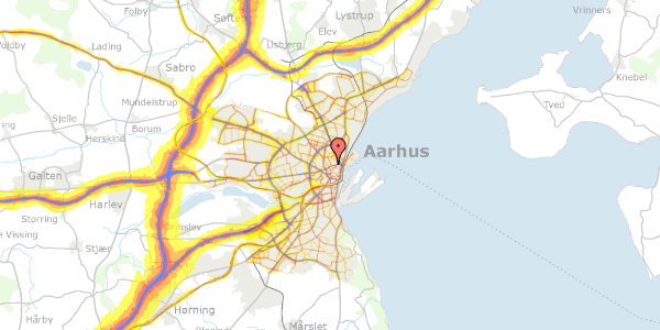 Trafikstøjkort på Lollandsgade 28, st. th, 8000 Aarhus C