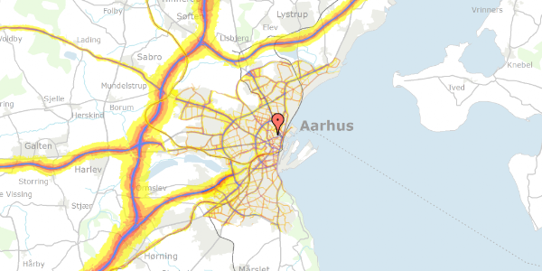 Trafikstøjkort på Lollandsgade 66, st. , 8000 Aarhus C