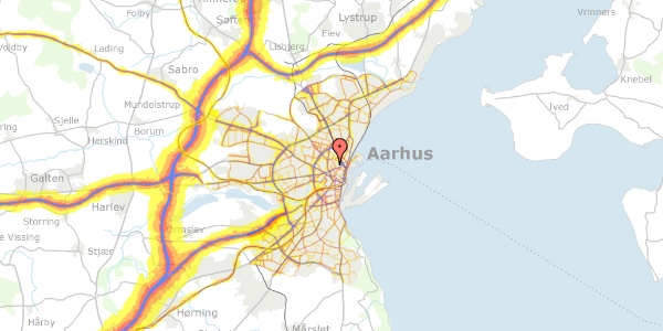 Trafikstøjkort på Lollandsgade 73, st. , 8000 Aarhus C