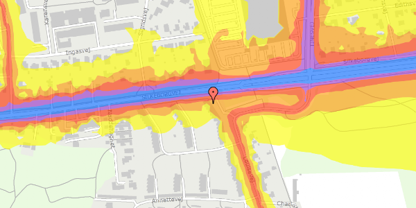 Trafikstøjkort på Louisevej 2, 3. 1, 8220 Brabrand