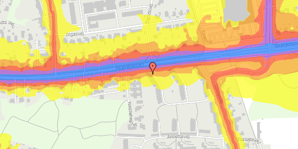 Trafikstøjkort på Louisevej 26, 2. 4, 8220 Brabrand