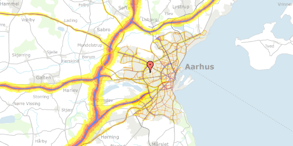 Trafikstøjkort på Lyngsiesvej 1, 8210 Aarhus V