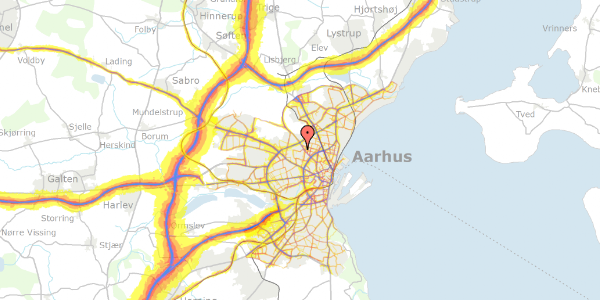 Trafikstøjkort på Majdalen 13, 4. th, 8210 Aarhus V