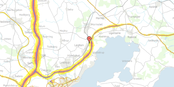 Trafikstøjkort på Manbjergvej 26, 8541 Skødstrup