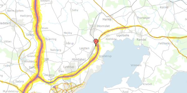 Trafikstøjkort på Manbjergvej 54, 8541 Skødstrup