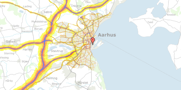 Trafikstøjkort på Marselisborg Allé 5B, 1. th, 8000 Aarhus C