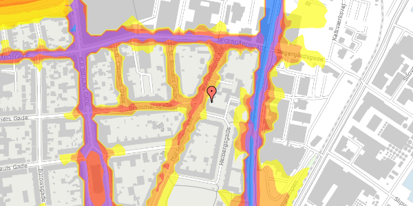 Trafikstøjkort på Marselisborg Allé 11, 3. tv, 8000 Aarhus C