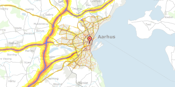 Trafikstøjkort på Marstrandsgade 30, 2. th, 8000 Aarhus C