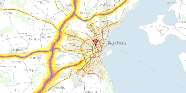 Trafikstøjkort på Martin Vahls Vej 5, 1. th, 8000 Aarhus C