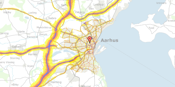 Trafikstøjkort på Martin Vahls Vej 20, 2. th, 8000 Aarhus C