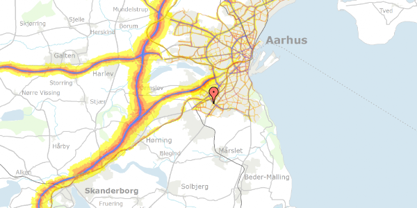 Trafikstøjkort på Matildelundsvej 9, 8260 Viby J