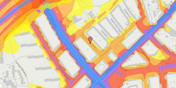 Trafikstøjkort på Max Müllers Gade 17, 3. th, 8000 Aarhus C